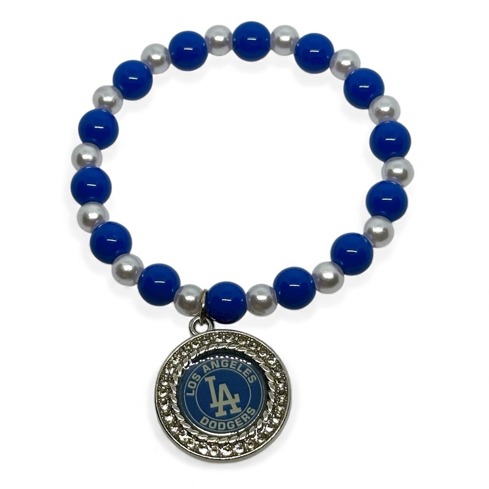 Dodgers Beaded Bracelet